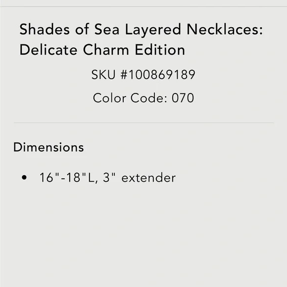 Shades of Sea Layered Necklaces:
Delicate Charm Edition - Picture 5 of 5